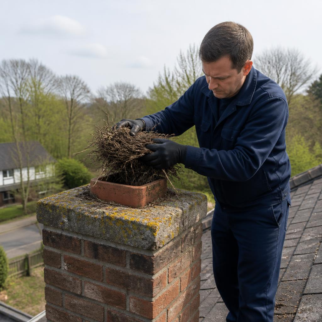 Wind-Driven Rain Enters Damaged Flues