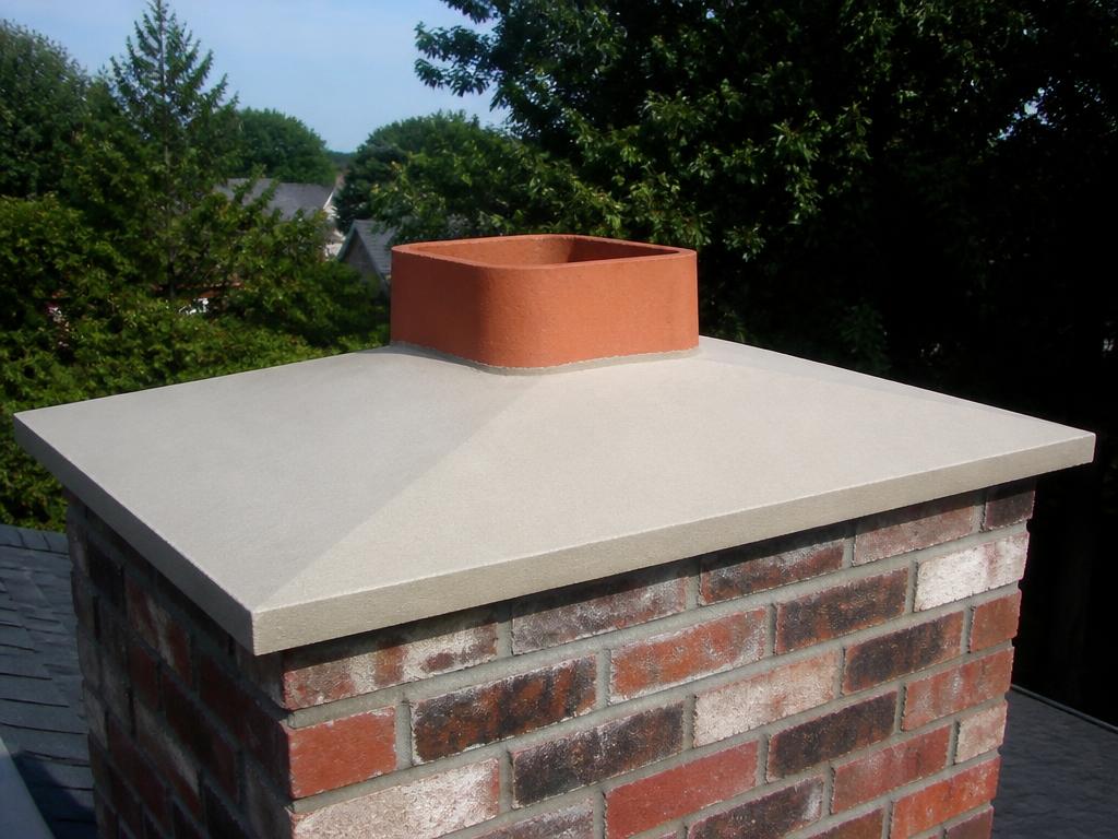 Rebuilt chimney crown in Austin