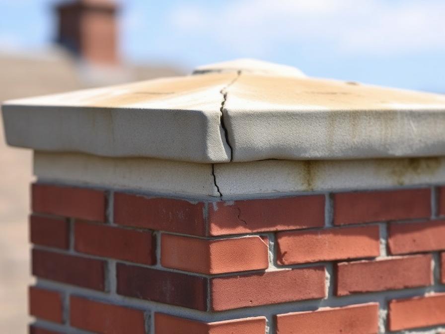Cracked chimney crown repair in Chicago IL